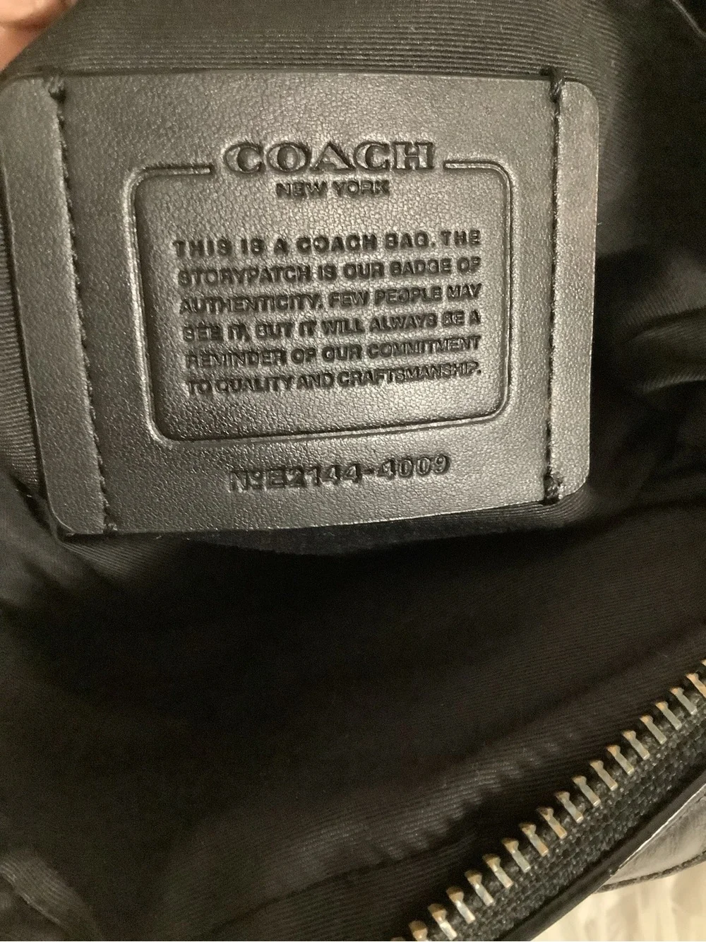 COACH Houston  Bag In Signature Leather Crossbody Black